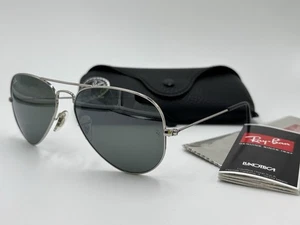 Espejo Ray Ban RB3025 W3277 AVIATOR Plateado/PLATEADO AUTÉNTICO ITALIA 58mm - Imagen 1 de 11