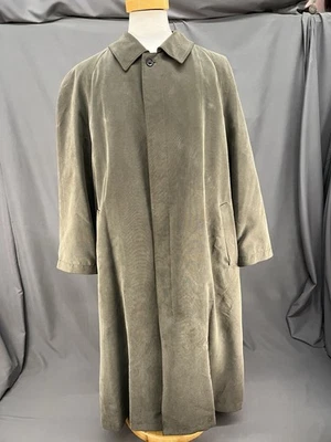 Sanyo New York Wool Lined Men's Trench Coat Size 46R Black Olive #PR157 (401) - Image 1 of 4