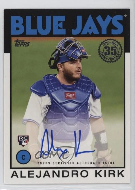 2021 Update 1986 Topps Baseball Alejandro Kirk #86B-AK Rookie Auto RC - Image 1 of 2