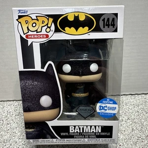 Funko Pop Heroes #144 Batman Diamond Glitter Fandome DC Shop Exclusive - NEW - Picture 1 of 6
