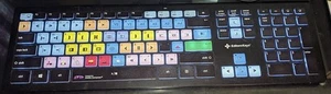 Editors Keys Avid Media Composer Back Lit Keyboard Model EK-KB-BLW - Picture 1 of 7