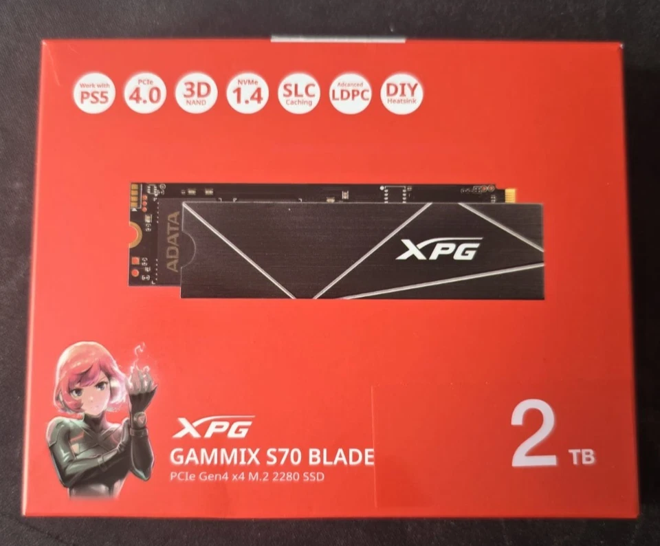 XPG GAMMIX S70 BLADE 2TB PCIe M.2 Internal SSD (AGAMMIXS70B-2T-CS) - Image 1 of 1