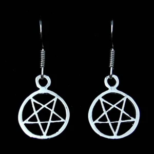 Pentagramm Ohrhänger 925er Silber Symbol Schmuck - NEU - Bild 1 von 1