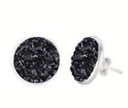 S925 Sterling Silver Fill Black Bling Earrings In Gift Bag UK Womens Jewellery 