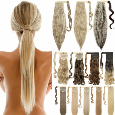 Ombre Ponytail Long 17-26" Wrap Around Hair Extension Elegant Pony Tail US STORE - Image 1 of 4