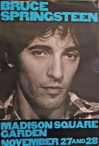 BRUCE SPRINGSTEEN AT MADISON SQUARE GARDEN ORIG. POSTER 47" X 32" 1980'S - Picture 1 of 1