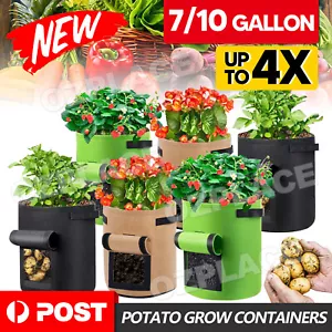2-4pcs Potato Grow Bags Side Window Planter Container Bag Pouch Root Plant Pot - Picture 1 of 12