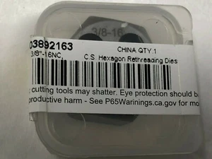 Interstate 03892163 3/8"-16NC 25/32" Flat 3/8" Hexagon Rethreading Dies Qty. 1 - Picture 1 of 5
