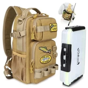  Fishing Sling Tackle Bag with 3600 Tackle Khaki-with 1pcs 3600 Tackle Tray - Picture 1 of 7