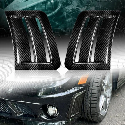 PARAGOLPES DE FIBRA DE CARBONO REAL FLUJO DE AIRE VENTILACIÓN LATERAL 2 PIEZAS AJUSTE 08-11 MERCEDES-BENZ C63 W204 Foto 1 de 4