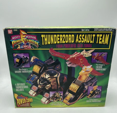 Mighty Morphin Power Rangers Thunderzord Assault Megazord Box Instructions ONLY Cover