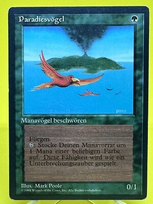 MTG Birds of Paradise German Paradiesvögel FBB Foreign Black Border Magic Card - Image 1 of 2