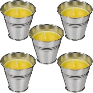 5 Stück Anti-Insekten-Kerzen Citronella-Mücken-Kerze im Zink-Topf ca. 6 x 5,8 cm - Bild 1 von 6