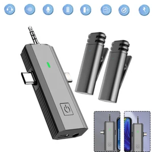 For Iphone Android Wireless Lavalier Microphone Intelligent Noise-Reducing Mic - Picture 1 of 15