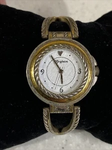 Brighton Balboa Two Tone Quartz Analog Women's Watch Sz. 6 1/2" New Battery - Picture 1 of 6