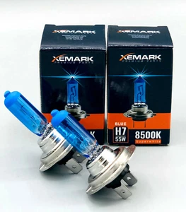 H7 Xenon Optik Birne Lampe 55W 12V Look Halogen Ultra Blue Cup 2 Stück XEMARK  - Bild 1 von 6