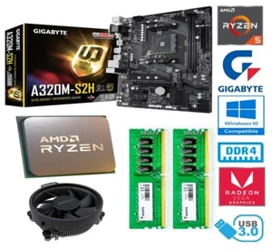 AMD RYZEN 5 3400GE BUNDLE - GIGABYTE A320M-S2H MOTHERBOARD - 16GB RAM - Picture 1 of 7