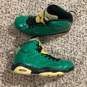 Nike Jordan 6 Champagne Men Sz 8 Retro 2008 Glow in the Dark Basketball Shoes - Picture 1 of 10