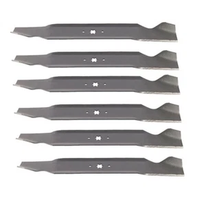 Set of (6) 21-3/16" X 6 Point Star Mower Blades Fits Multiple Mower Models - Picture 1 of 5