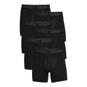 AND1 Hombres 2XL 44"-46" 6" pulgadas Entrepierna Calzoncillos Boxer Soporte Bolsa Negro Paquete de 6 - Imagen 1 de 6