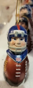Adorno de fútbol americano de cerámica Scottish Christmas Team Tacklers New York Giants - Imagen 1 de 1