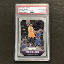 2015-16 Panini Prizm #117 Tarik Black Signed Card AUTO PSA Slabbed Lakers