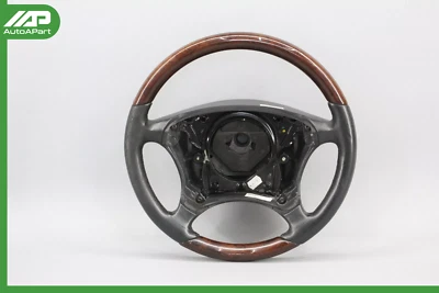 ✅ 00-06 Volante conductor Mercedes W220 S600 S500 CL600 madera negra OEM Foto 1 de 4