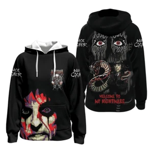 BG Alice Cooper Welcome To My Nightmare Fan Hoodie T-Shirt - Picture 1 of 4