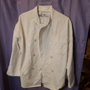 Chef Designs Men's Eight Pearl Button Chef Coat, White, Medium - Picture 1 of 8
