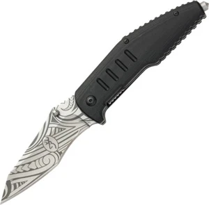 Browning - Wihongi G-10 Spring Assist A/O Knife Etched w/ Glass Breaker BR0168 - Picture 1 of 1