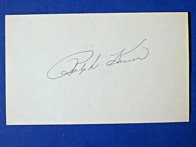 CARL HUBBELL SIGNED 3x5 INDEX CARD Vintage Autograph ~ JSA COA - Image 1 of 2