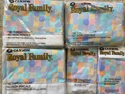 Queen Sheet Set - 7pc (2 Top, 1 Fitted Bottom 2-Sets Pillowcases 2 Each) - Image 1 of 2