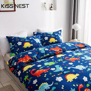 Dinosaurs For Bedding Set Duvet Cover Elastic Adjustable Fitted Sheet Pillowcase