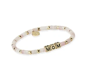 Park Lane MOM Stretch Goldtone Rose Quartz Beaded Bracelet Ltd Ed - Picture 1 of 1