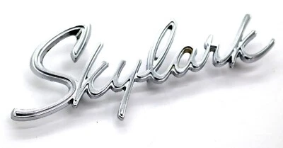 NEW 64-65 "Skylark" Rear Trunk Lid Emblem USA-Made Buick Badge Script Deck Trim - Image 1 of 4