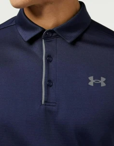 Neu mit Etikett Under Armour TECH GOLF POLOSHIRT Freizeit kurz slv MIDNIGHT MARINEBLAU HERREN S - Bild 1 von 7