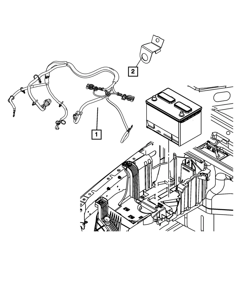 Genuine Mopar Battery Wiring 56051599AC - Image 1 of 1