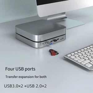 Streamlined For Mac Mini Expansion Dock Featuring Multiple Connectivity Options - Photo 1/12