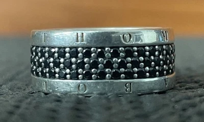 Genuine Thomas Sabo TR1710 Black CZ Chunky Ring RRP , Rare Retired - Image 1 of 4