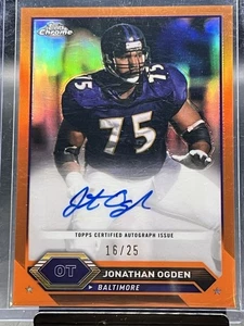 2023 Topps Composite Football Jonathan Ogden Auto Orange Refractor /25 - Picture 1 of 12
