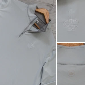 Peter Millar Crown Pullover Herren XL Platin Grau Performance Golf 1/4 Zip Logo - Bild 1 von 8