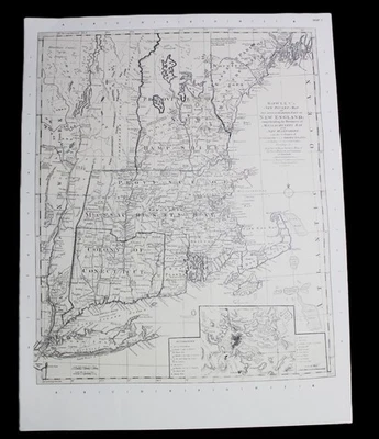NEW ENGLAND COLONIES MAP 1775 BY THE U.S. DEPARTMENT OF THE NAVY (1972) - Image 1 of 4
