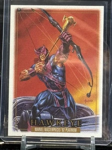 2024 Marvel Masterpieces '92 Platinum Hawkeye Leather #34 - Bild 1 von 2