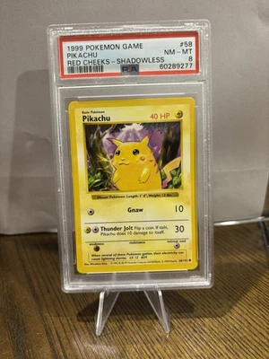 Pikachu (Red Cheeks) 058/102 Base Set (Shadowless) Regular - Image 1 of 2