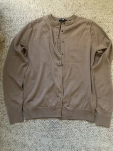 Uniqlo Marino Knit Cardigan Tan Size M - Picture 1 of 3