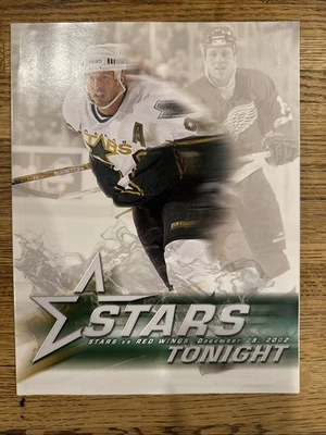 Dallas Stars vs Detroit Red Wings December 29 2002 NHL Program Mike Modano - Image 1 of 4