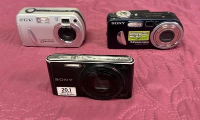 3x Sony Cyber-Shot Kamera Zeiss DSC-W830 DSC-P12 DSC-P32 Digitalkamera Lot - Bild 1 von 4