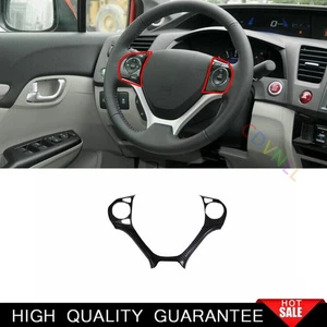 Cubierta de tira de volante de fibra de carbono para Honda Civic 9th DX 2012-2015 - Imagen 1 de 12