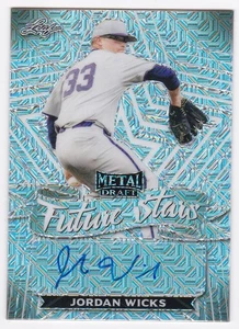 2021 Leaf Metal Draft Future Stars Jordan Wicks Chicago Cubs Autograph Auto Card - Picture 1 of 1
