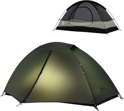 MC TOMOUNT Backpacking Tent 1 Person Tent Waterproof Lightweight Tent for Outdoo - Image 1 of 4